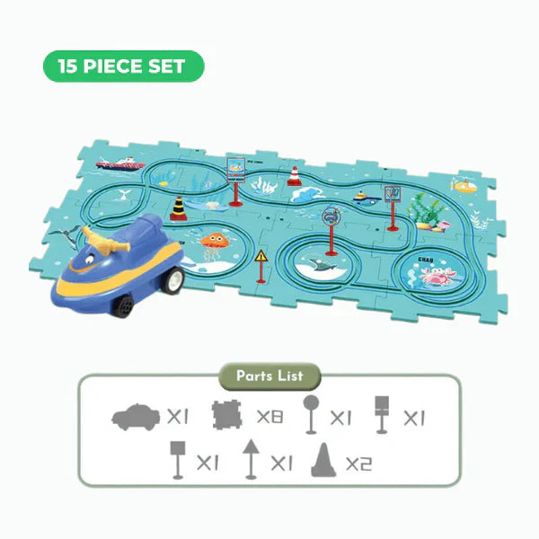 PuzzleRacer™ Kids Car Track Set