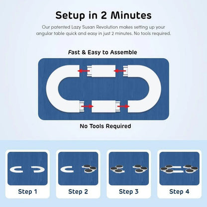 Dining Table Rotating Tray Portable Meal Tray