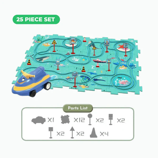 PuzzleRacer™ Kids Car Track Set